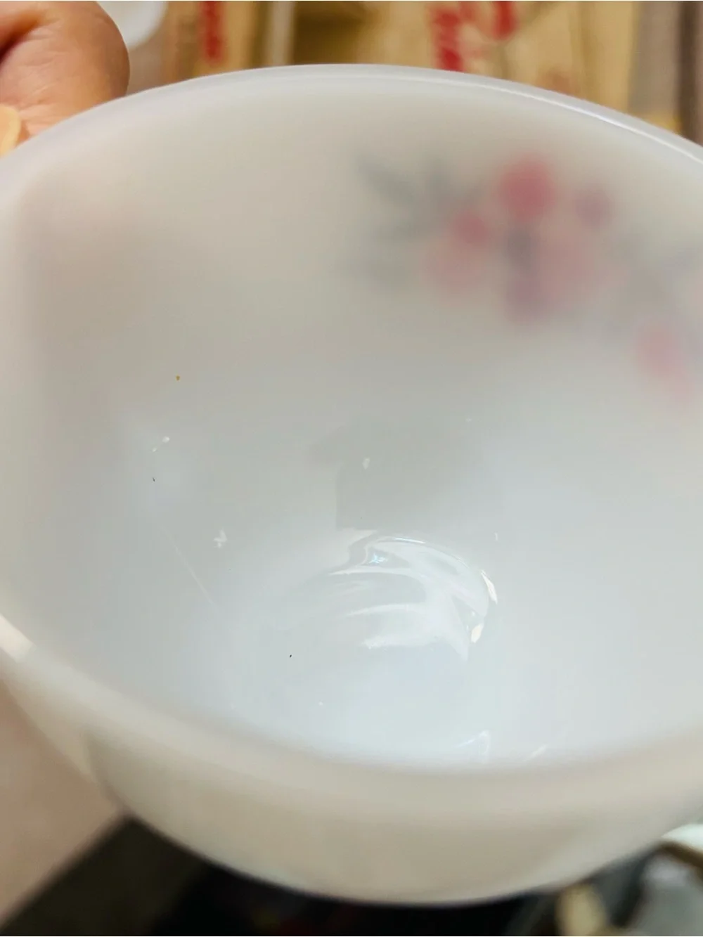 Anchor Milk Glass Snack Set Primrose Pattern